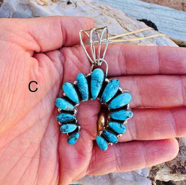 Turquoise Naja Cluster Pendant