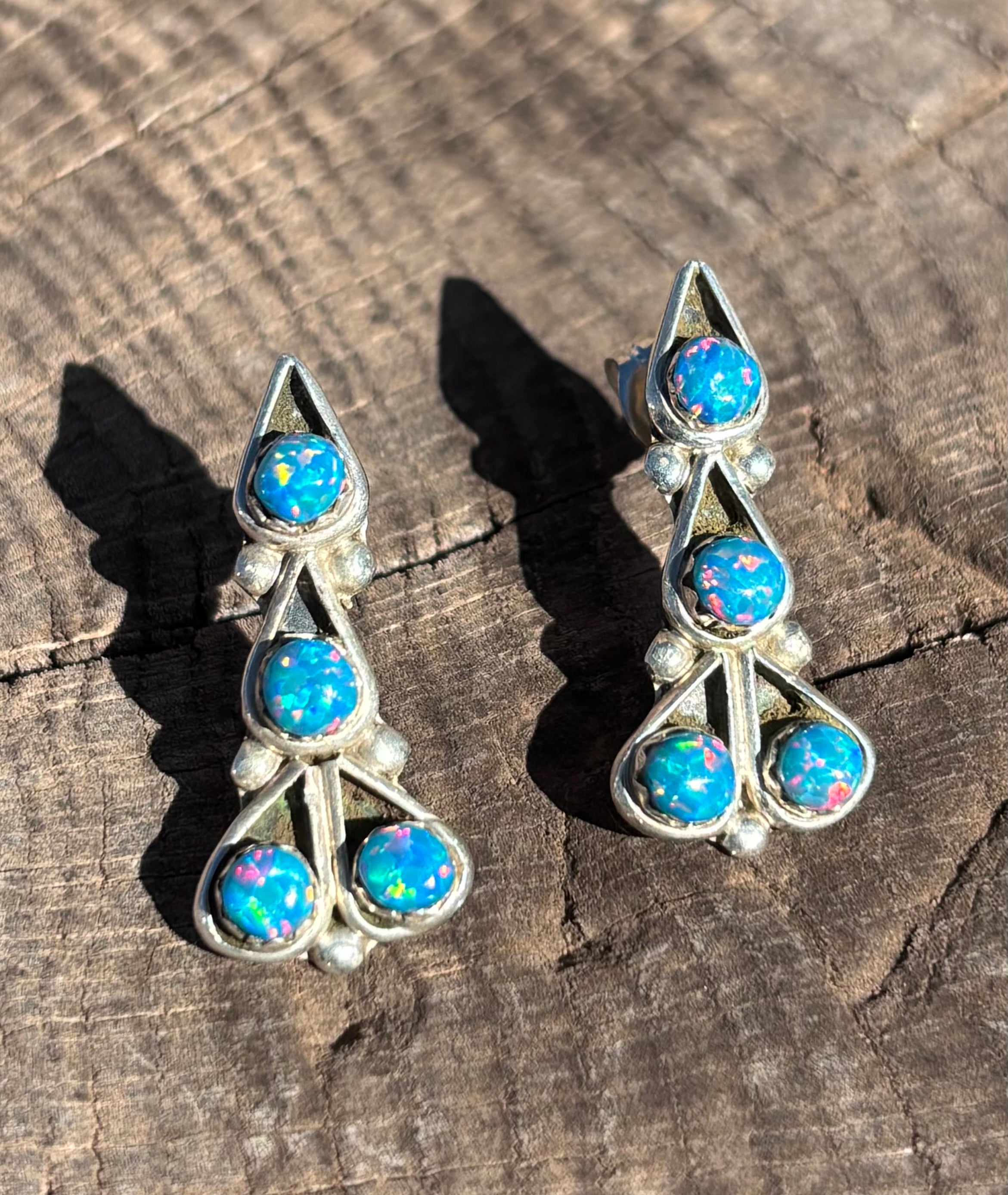 4 Stone Dangling Earring