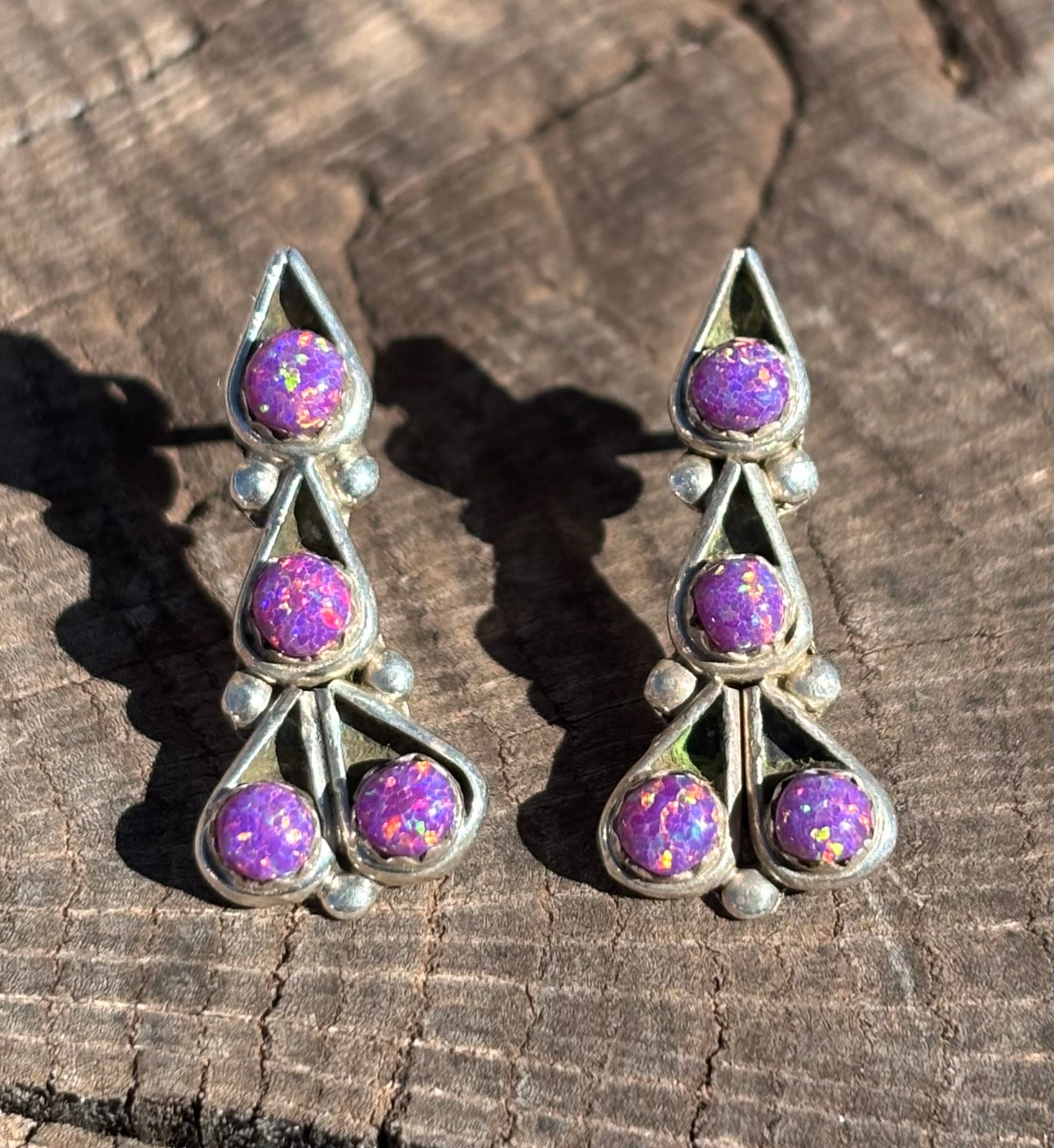 4 Stone Dangling Earring