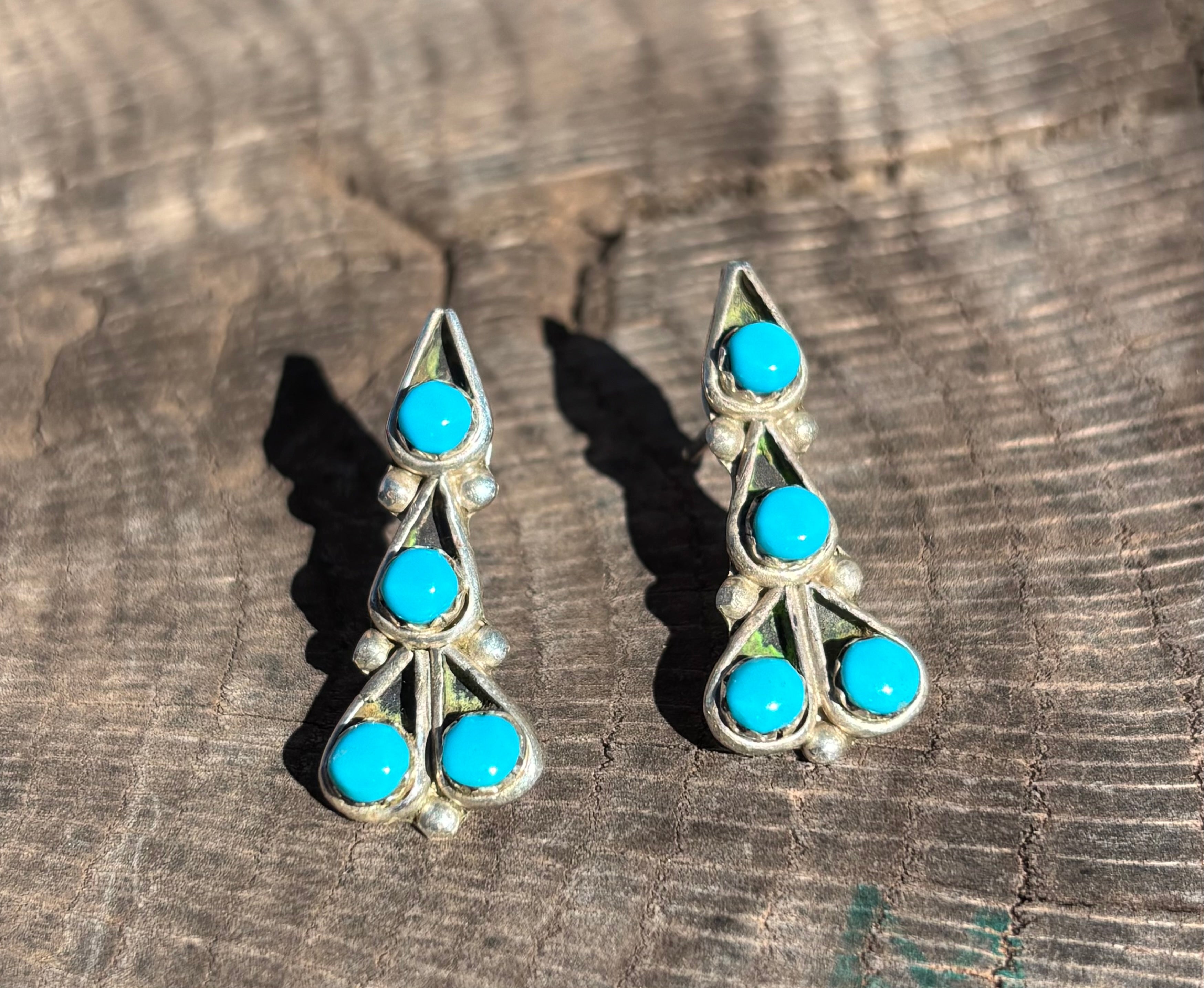 4 Stone Dangling Earring