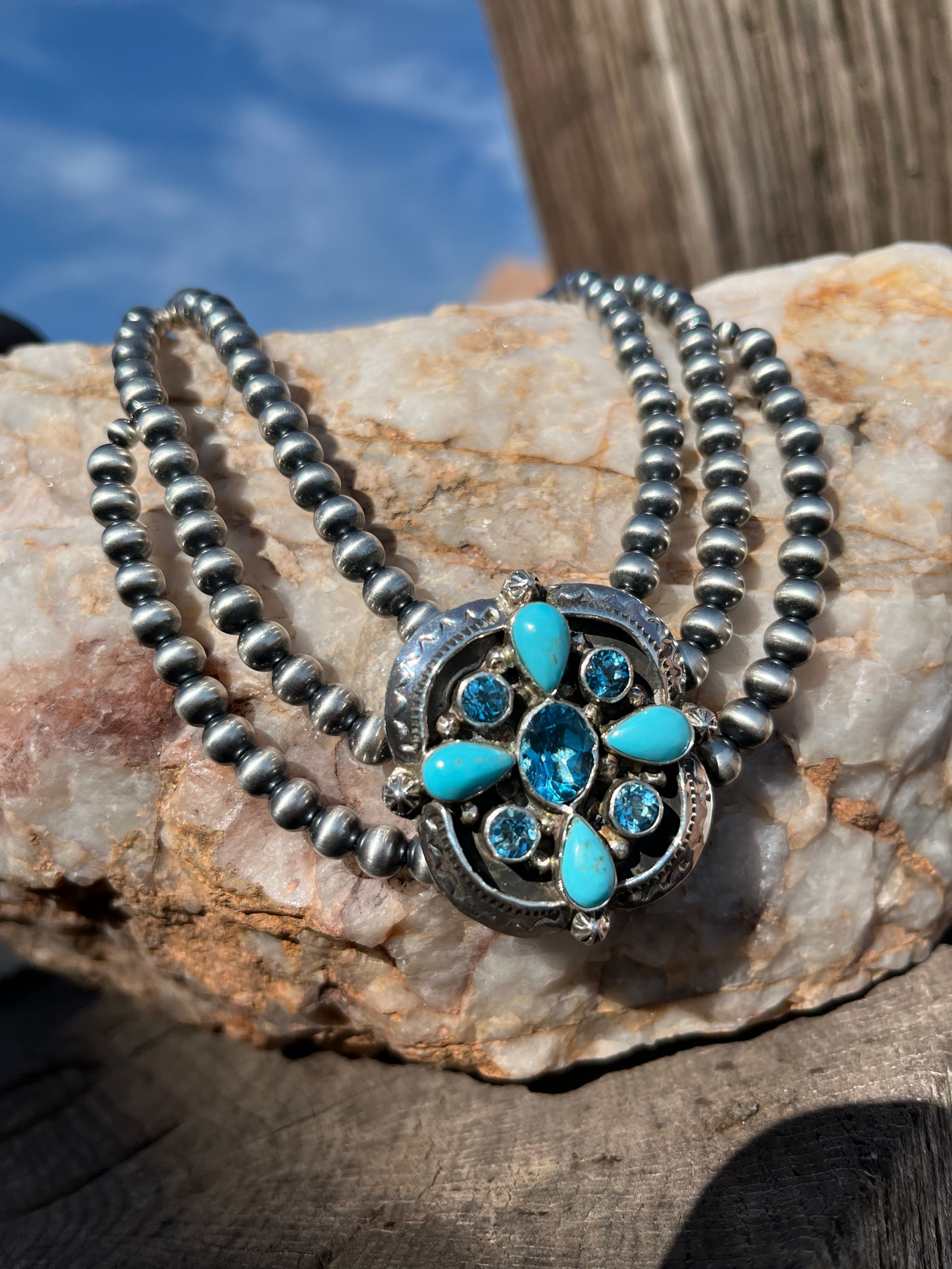 Blue Topaz Necklace