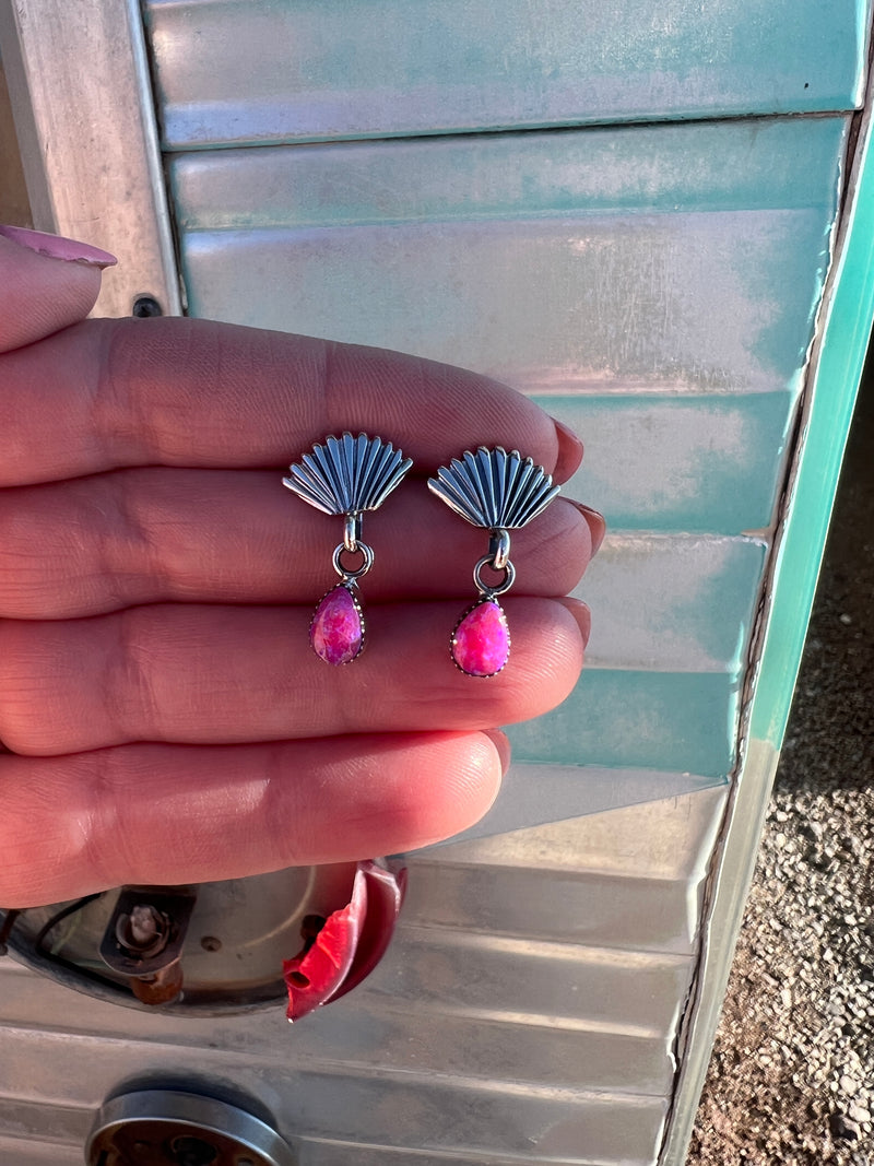 Barbie Fan Drop Earrings