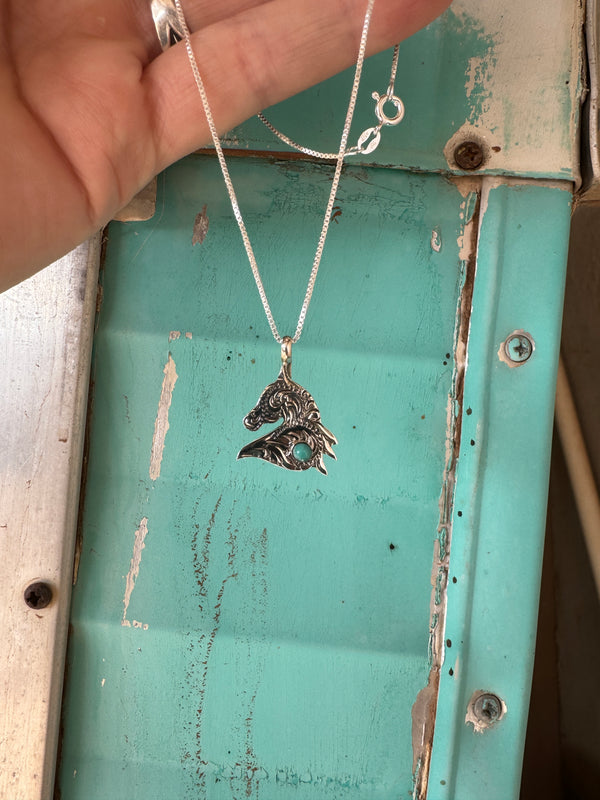 Yee Yee Engraved Horse Pendant