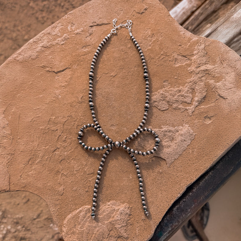 Pearl Bow Tie Necklace