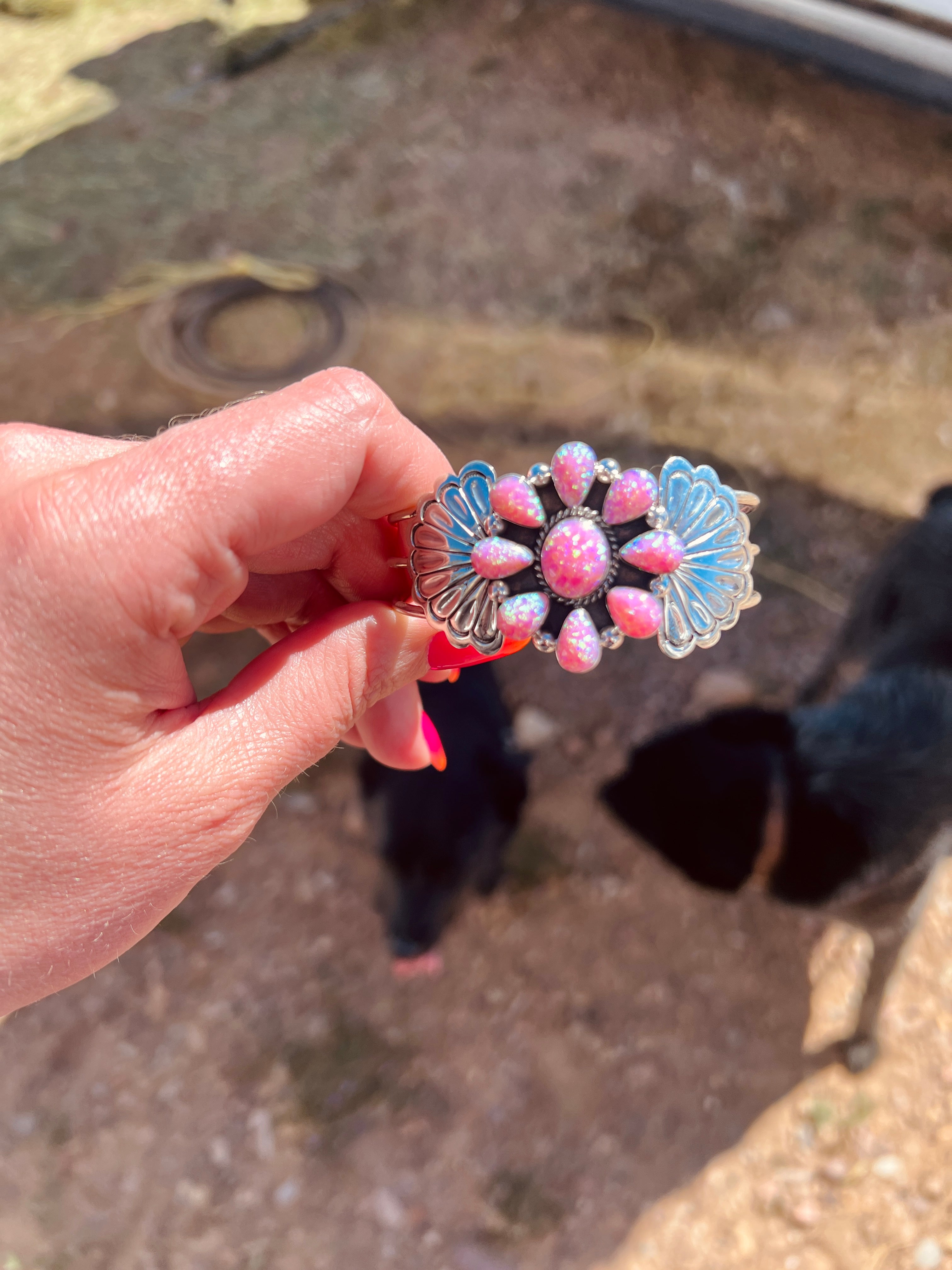 Cluster Cotton Candy Barbie Cuff