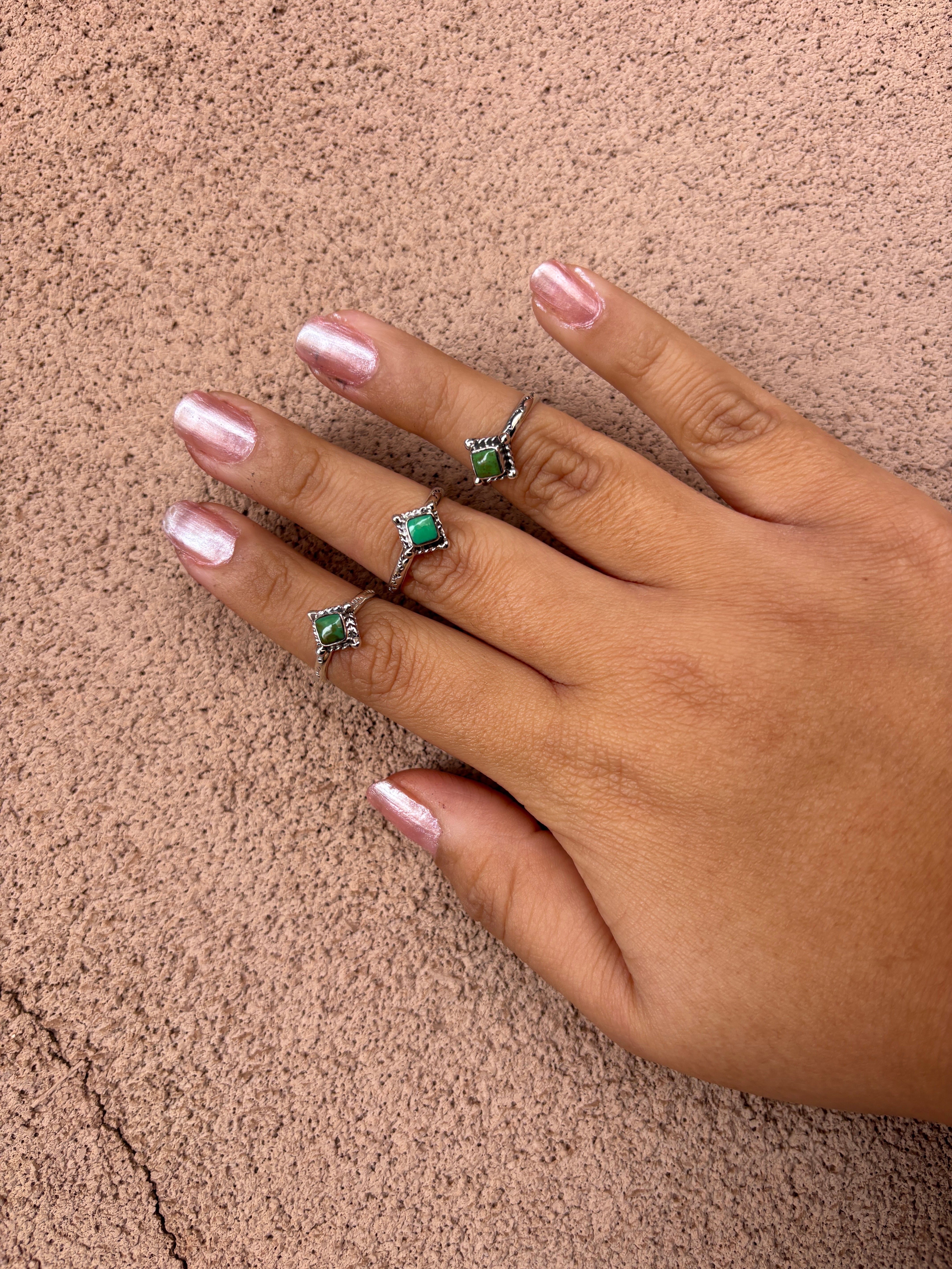 How you doin' Kingman Turquoise Diamond Stacker