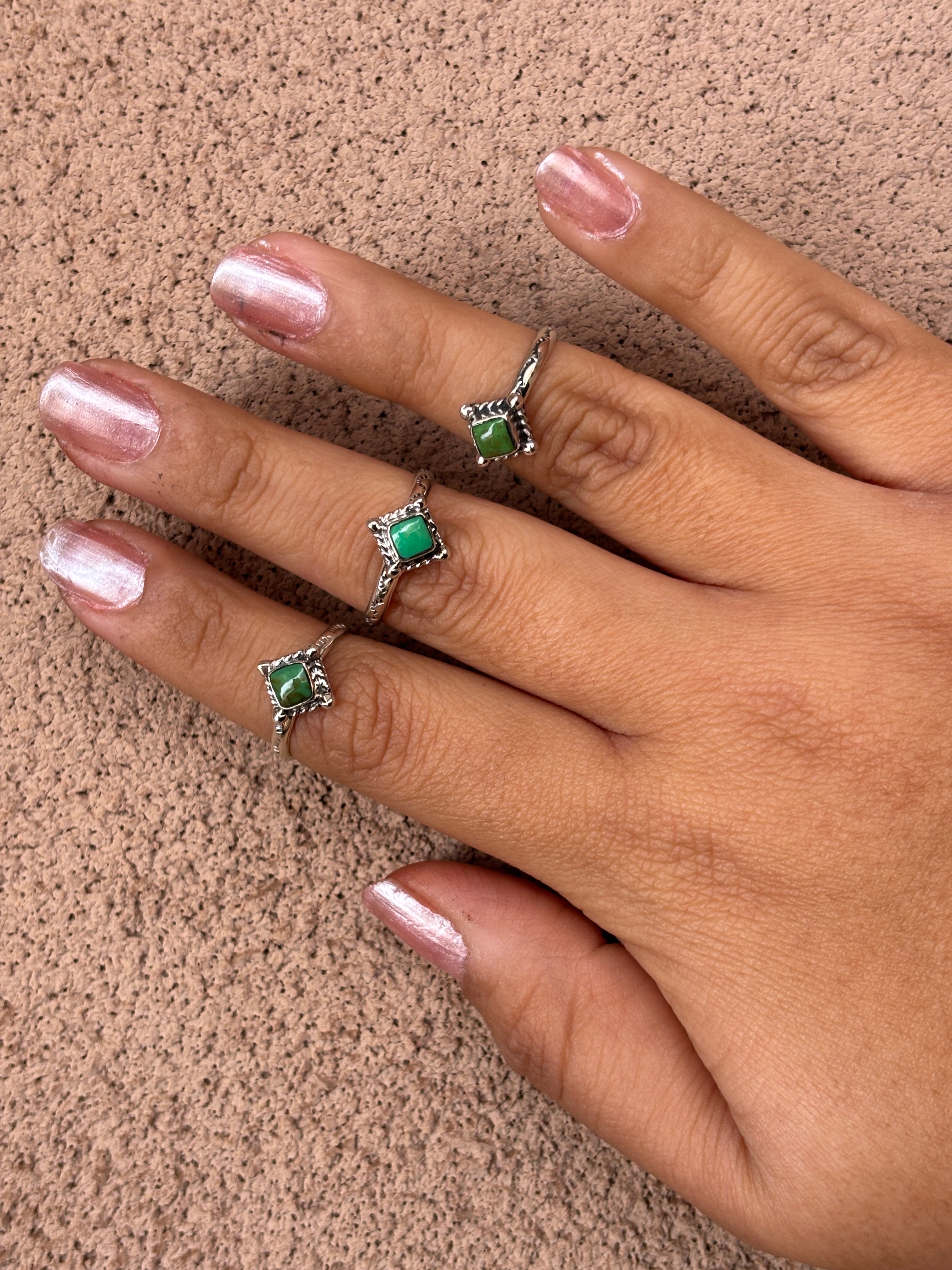 How you doin' Kingman Turquoise Diamond Stacker