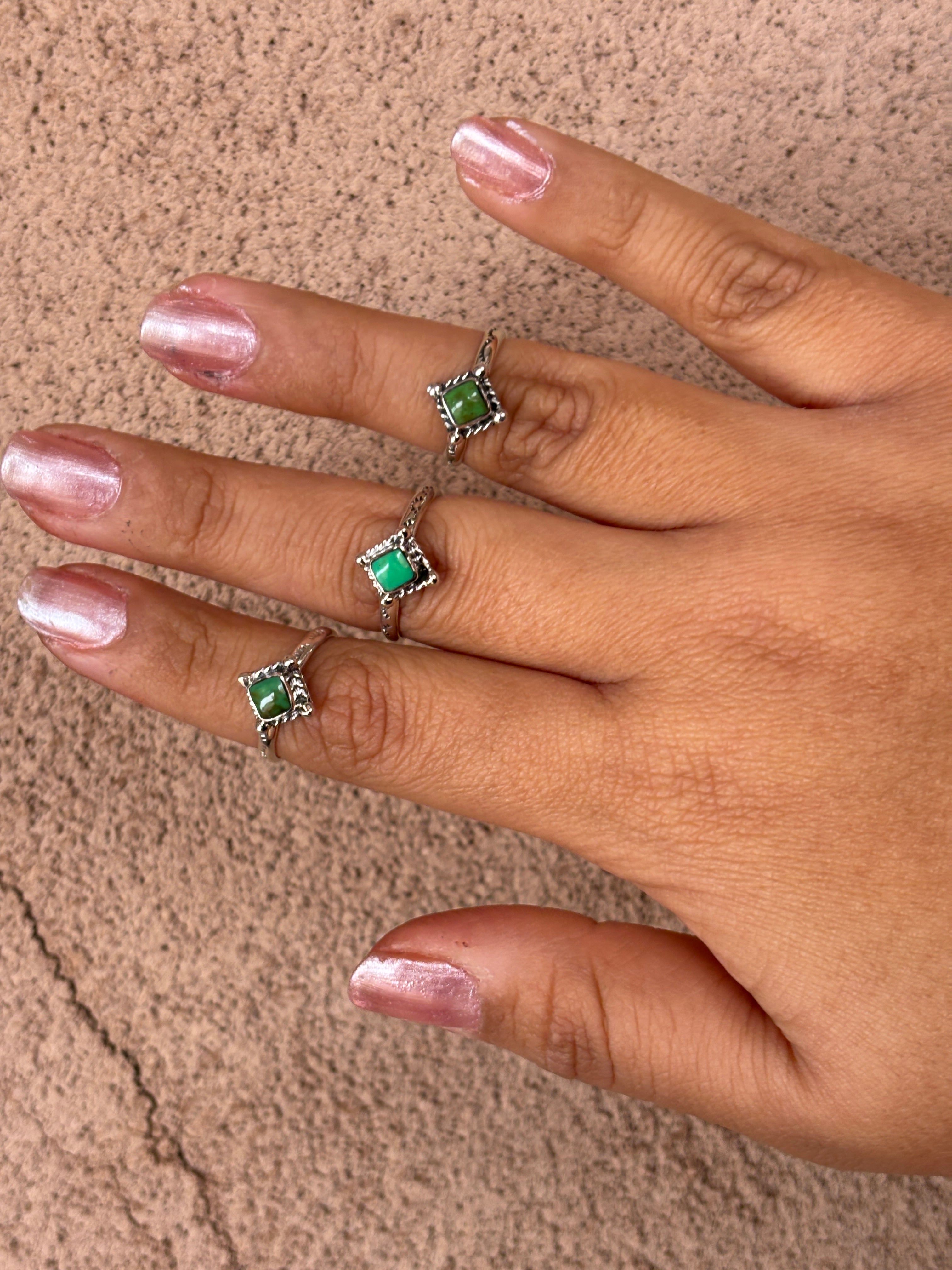 How you doin' Kingman Turquoise Diamond Stacker
