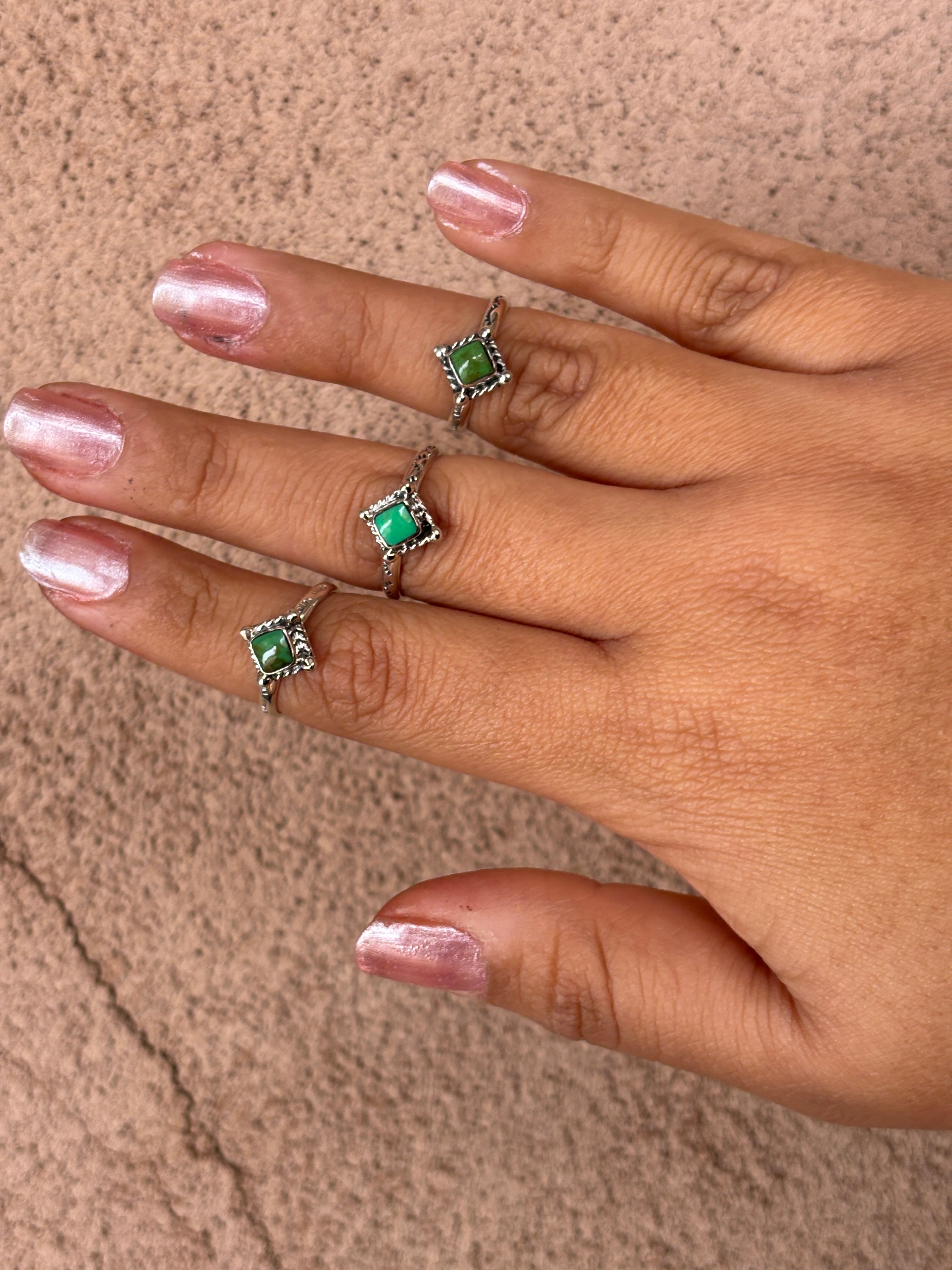 How you doin' Kingman Turquoise Diamond Stacker