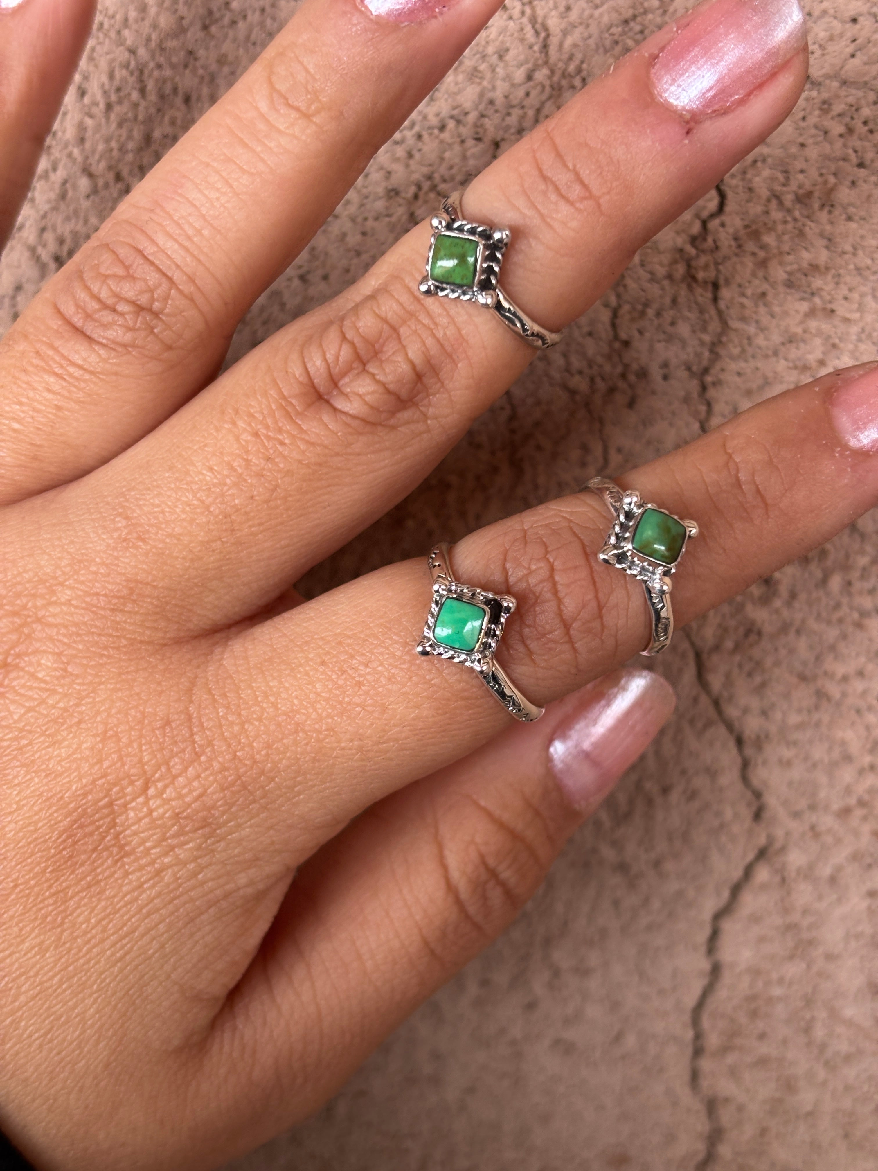 How you doin' Kingman Turquoise Diamond Stacker