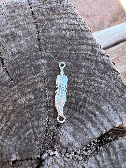 All Silver Hope Feather Body Charm