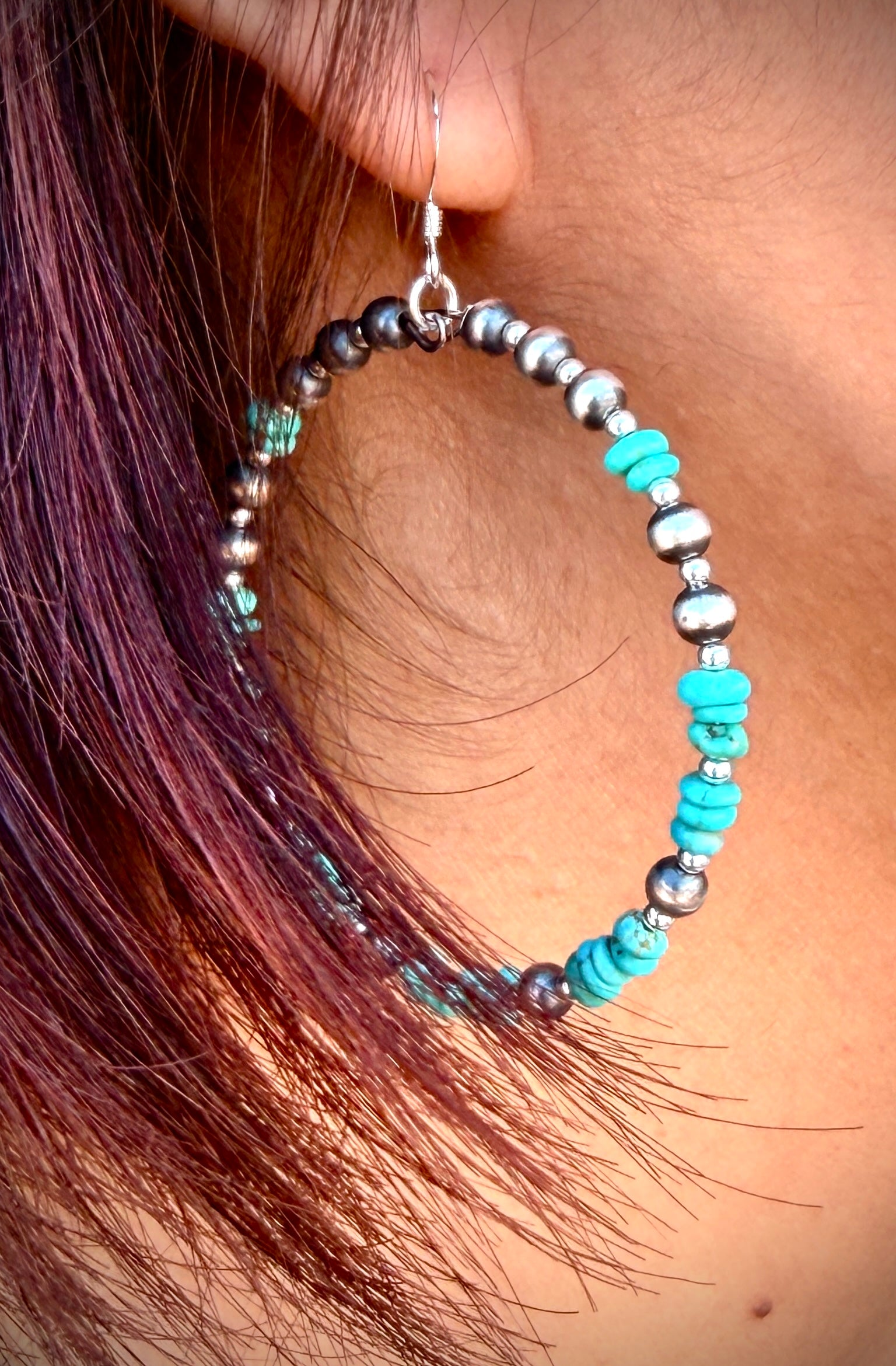 Turquoise/Pearl Earring
