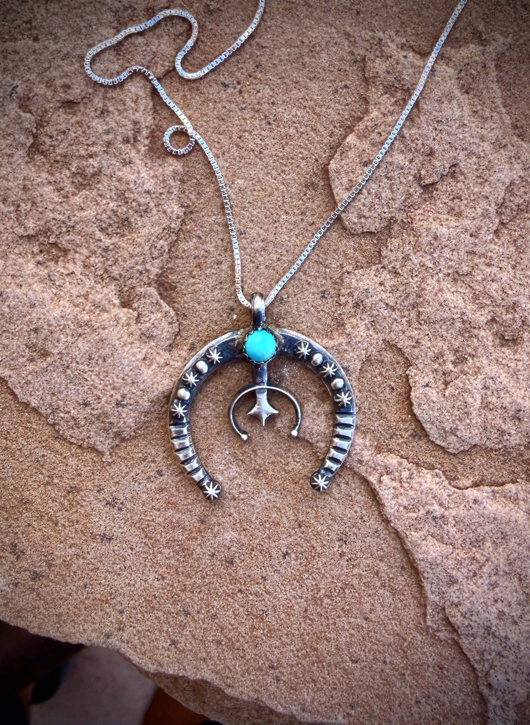 Double Turquoise Naja Necklace