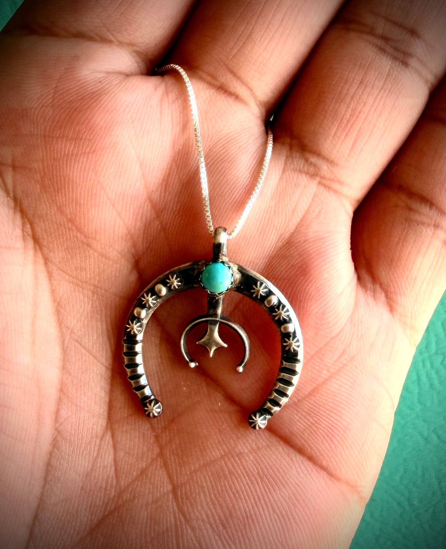 Double Turquoise Naja Necklace