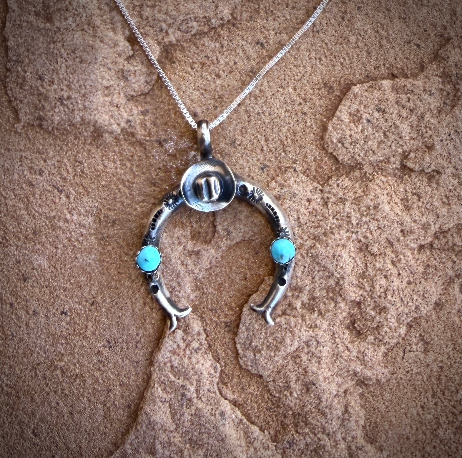 Cowboy Hat-Turquoise Necklace