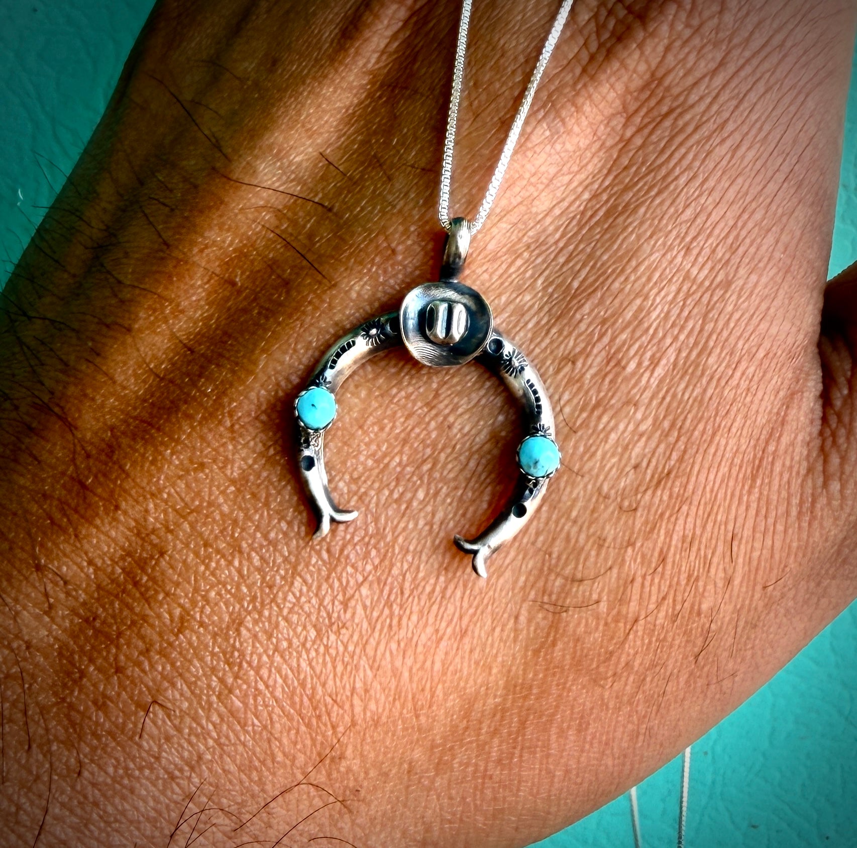 Cowboy Hat-Turquoise Necklace