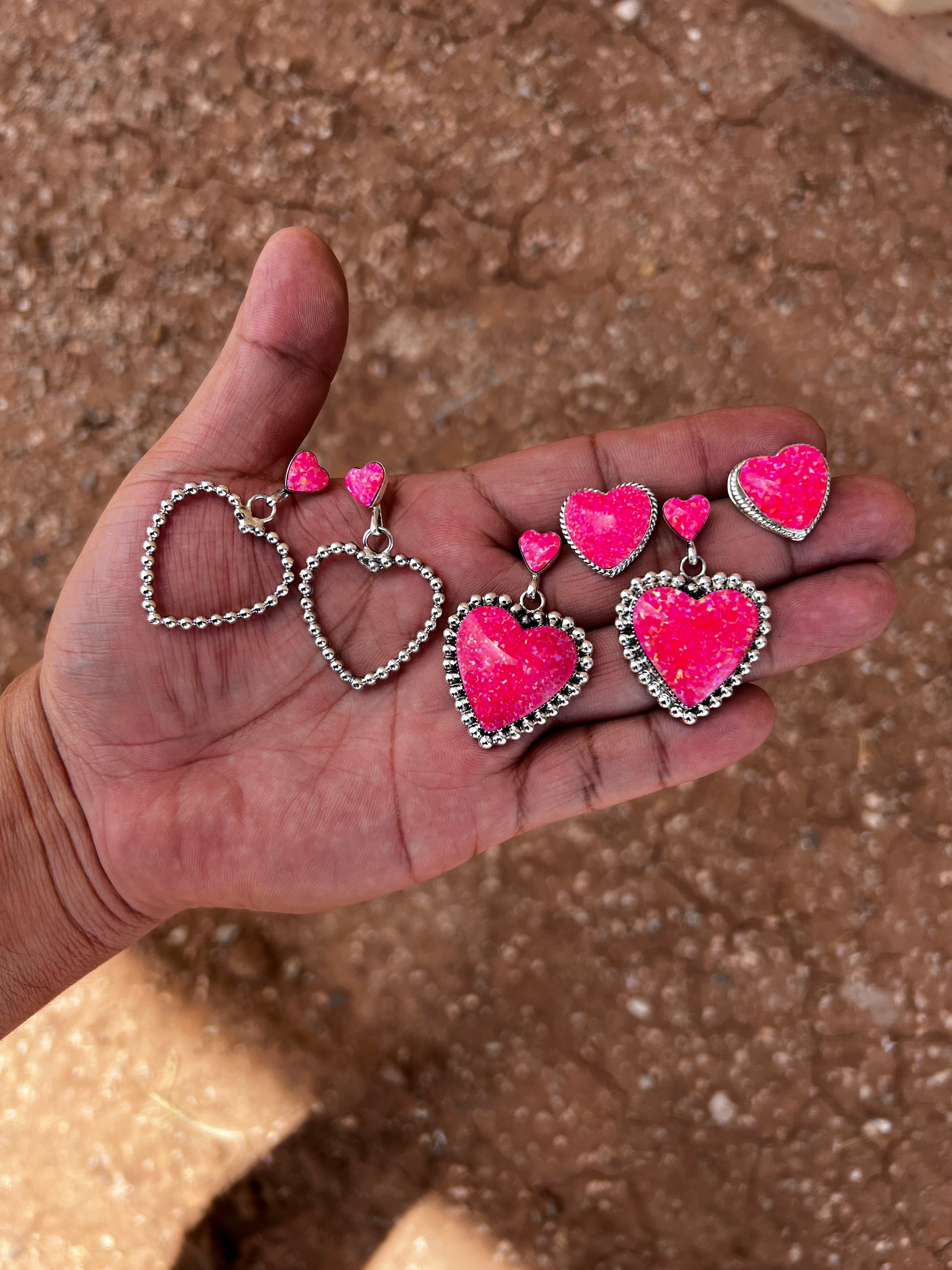 Double Heart Barbie Earrings! So CUTE!