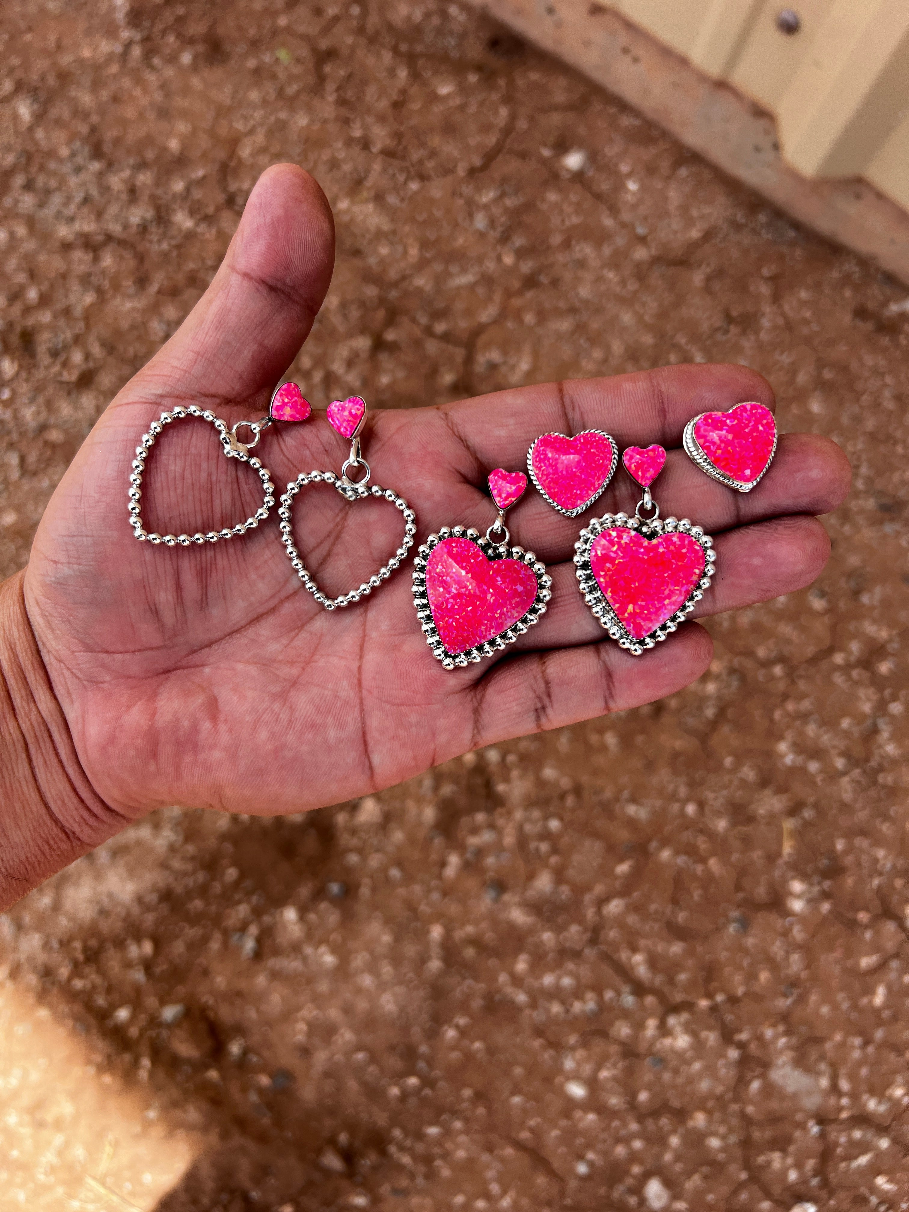 Double Heart Barbie Earrings! So CUTE!