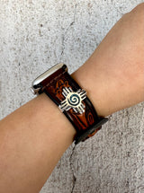 CHACO CANYON APPLE WATCH ACCESSORY INLAYED NEW MEXICO ZIA SYMBOL