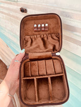 Chaco Jewelry Box with Tooled Leather Top