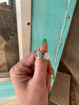 Totally Tooled Moissanite Sterling Silver RIng