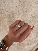 Totally Tooled Moissanite Sterling Silver RIng