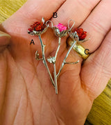 Long Stem Rose Pendant