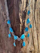 It's Raining Turquoise Necklace