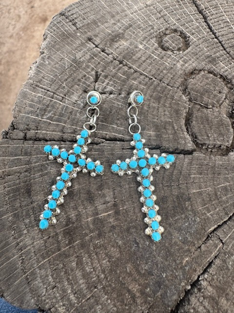 Desert Jewel Cross Earrings