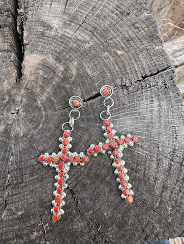 Desert Jewel Cross Earrings