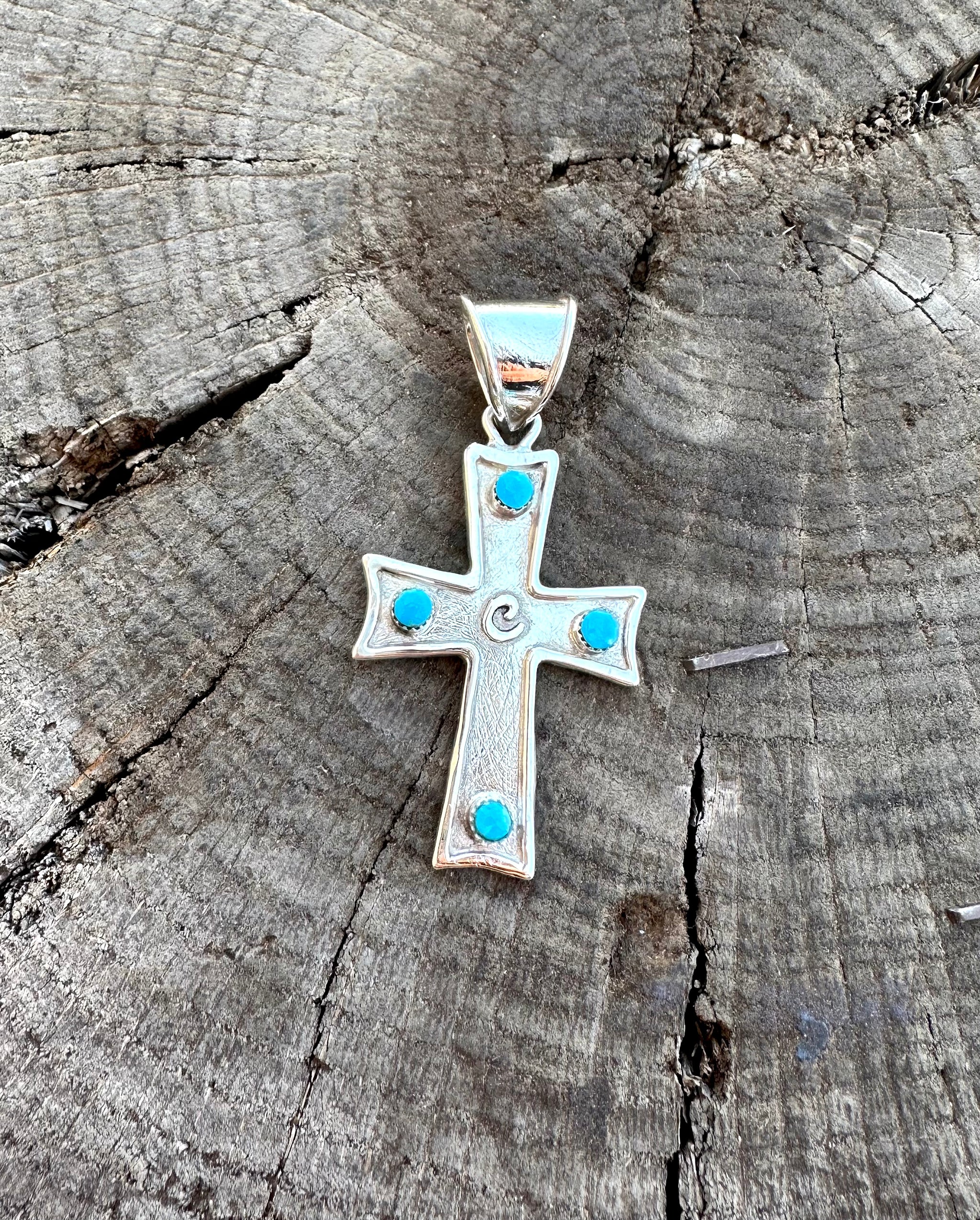 Initial Cross Pendant