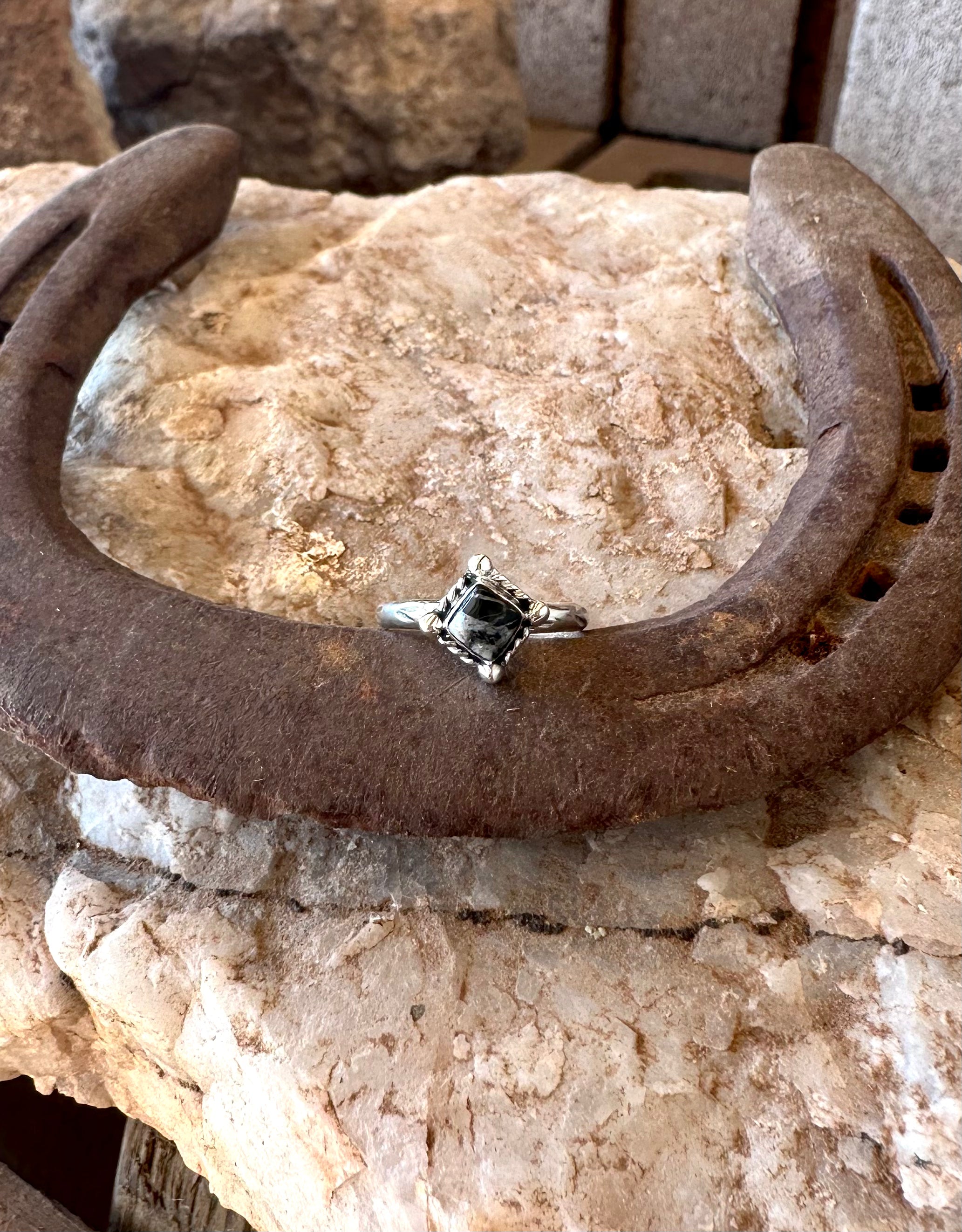 How you doin' Kingman Turquoise Diamond Stacker
