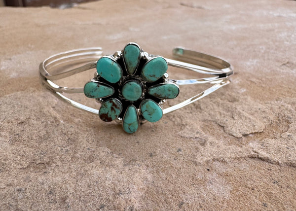 Mini Cluster Turquoise Cuff