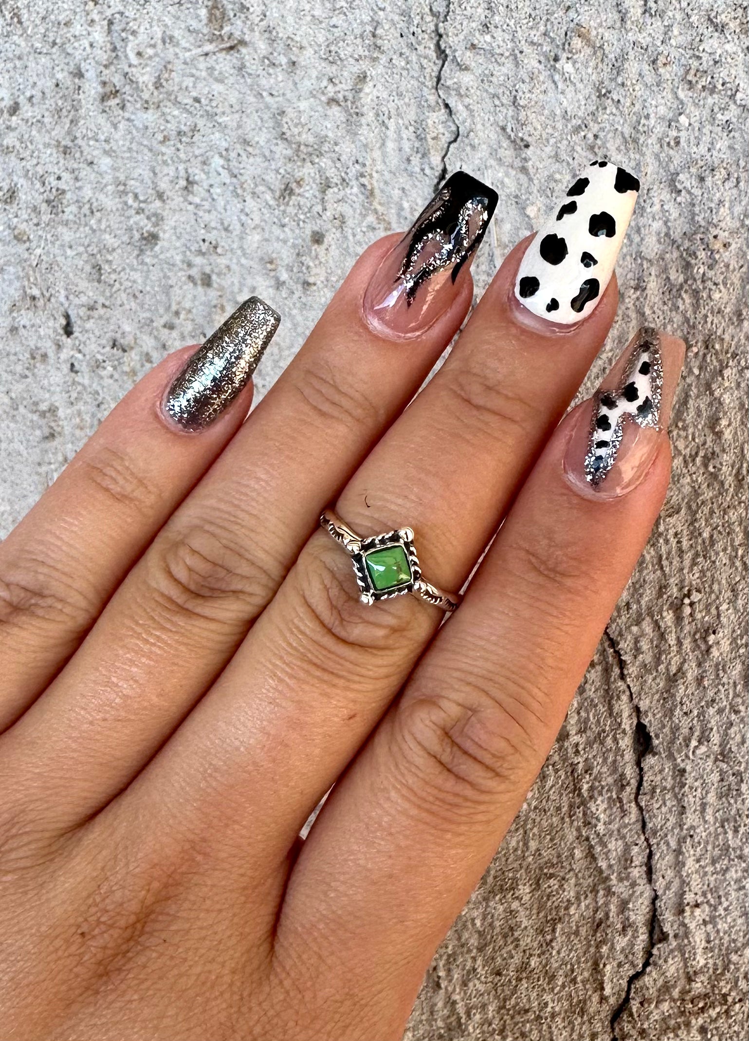 How you doin' Kingman Turquoise Diamond Stacker