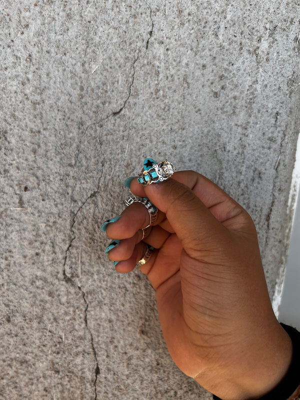 I'm in LOVE Moissanite and Turquoise Ring from the Charming Chaco Collection