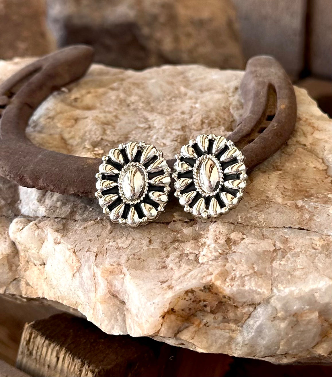 You Need Me Sterling Silver Cluster Earrings