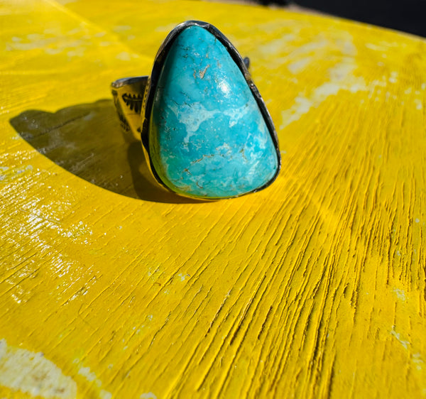 Men's Turquoise Triangle Ring