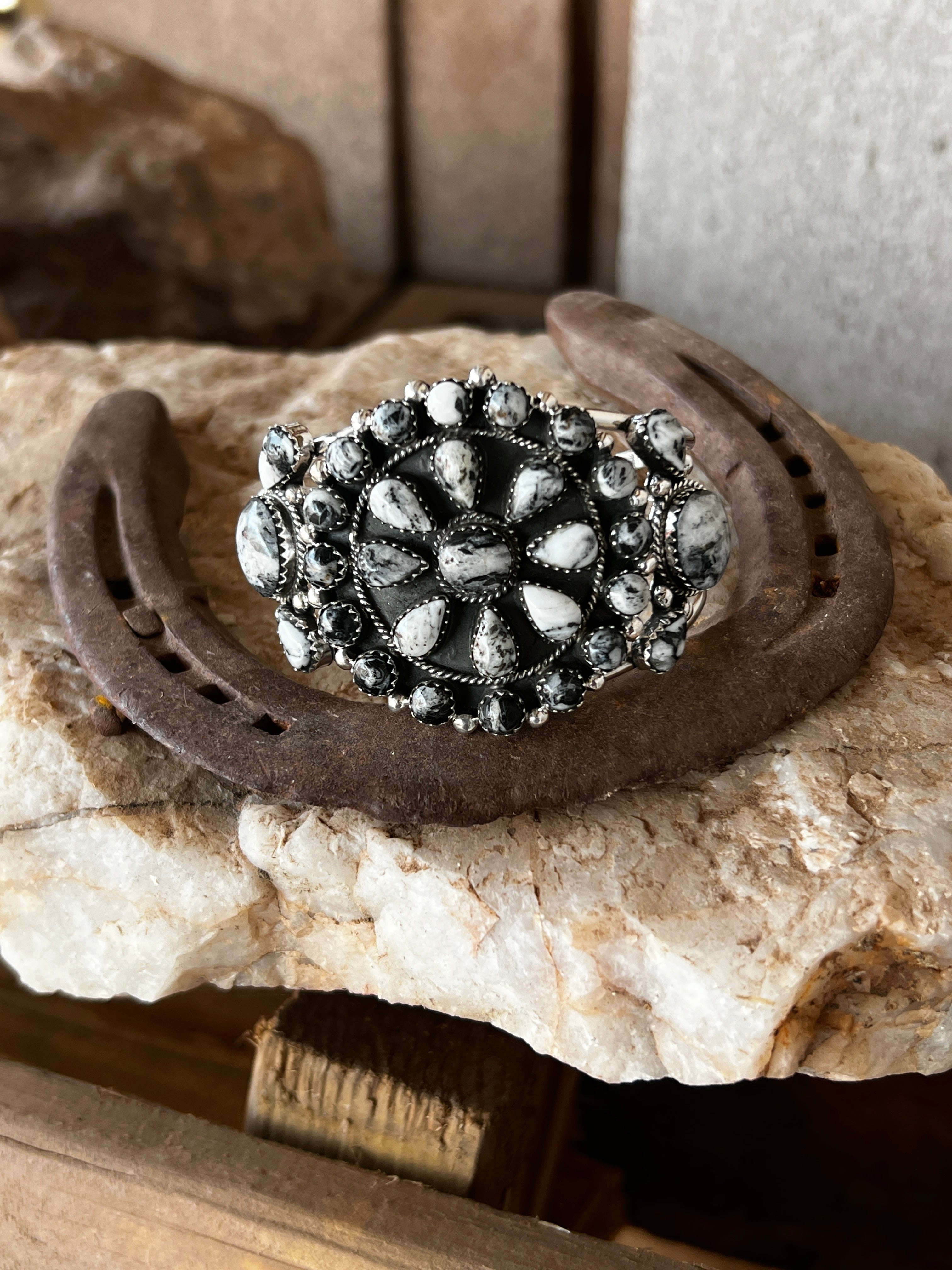 Neon Navajo Cluster Cuff