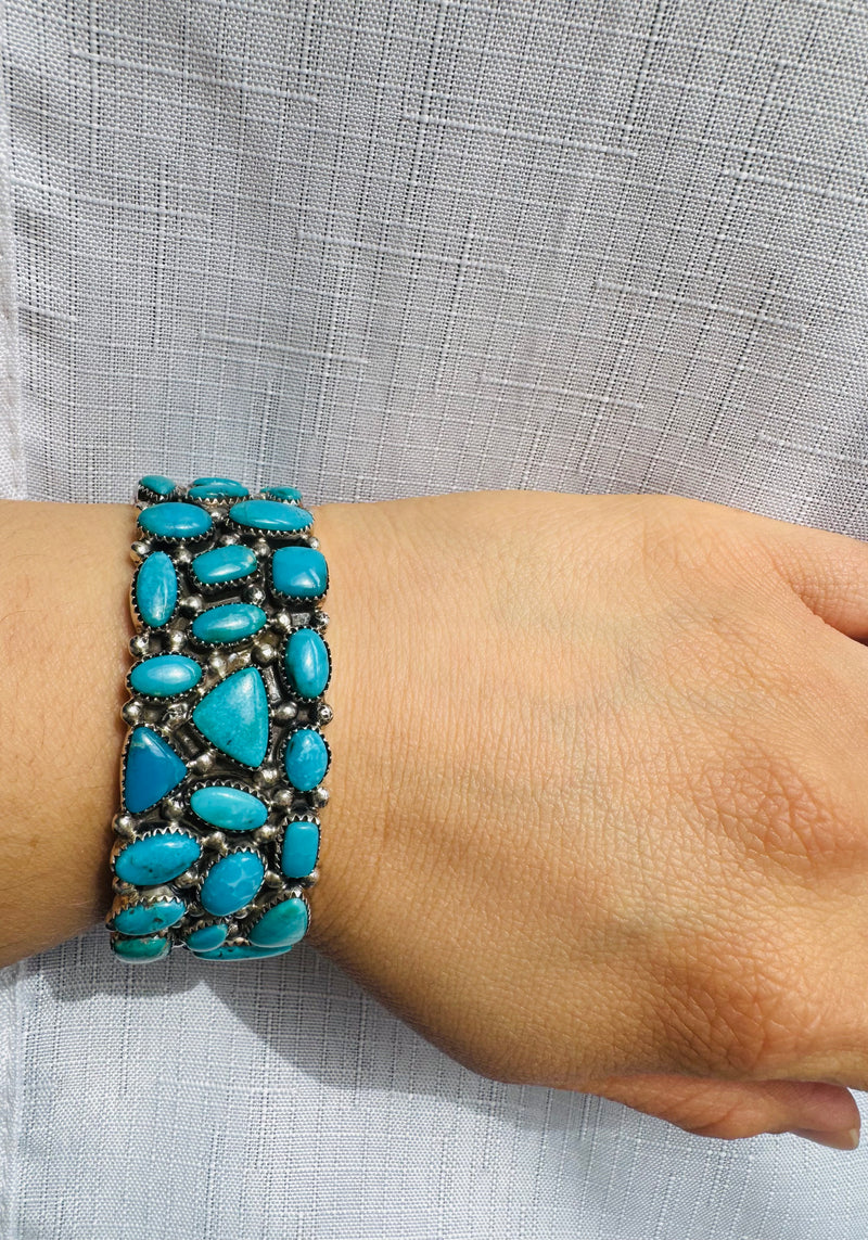 Turquoise Mosaic Cuff