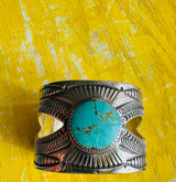 Round Turquoise Cuff