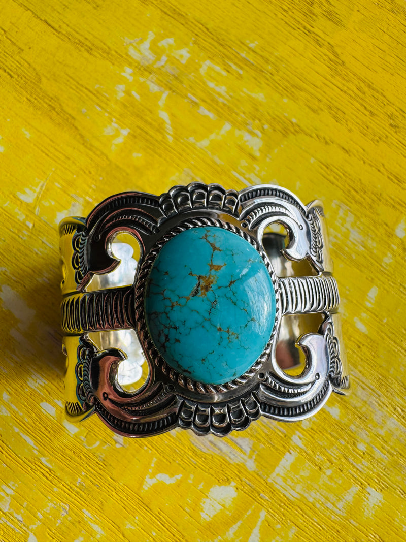 Oval Turquoise Cuff