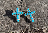 Opal Cross Earring