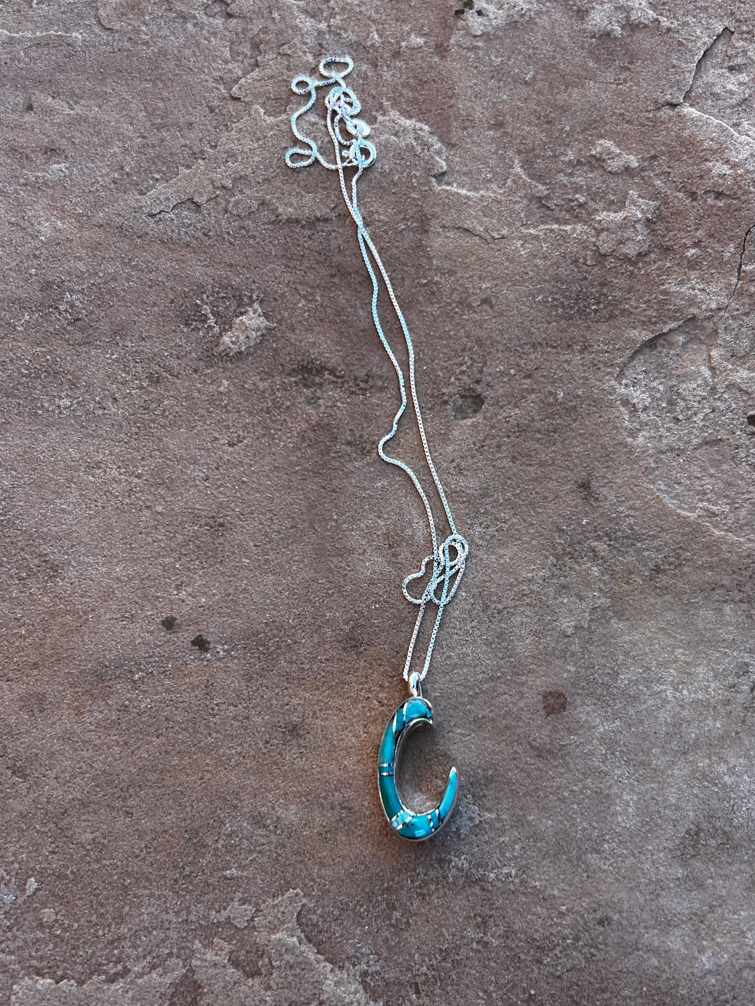 Signature Initial Zuni Pendant and Chain