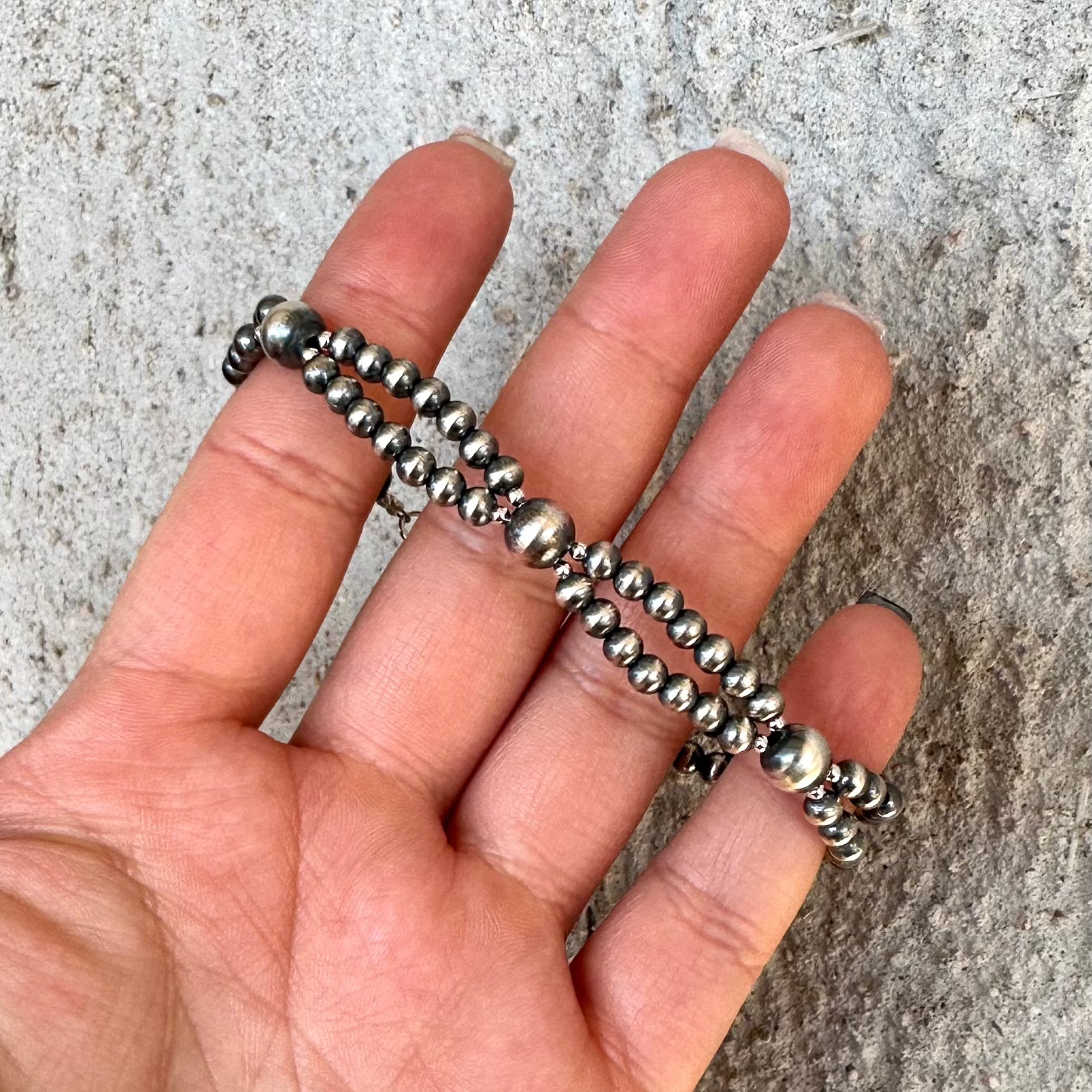 Double Cross Me Pearl Bracelet