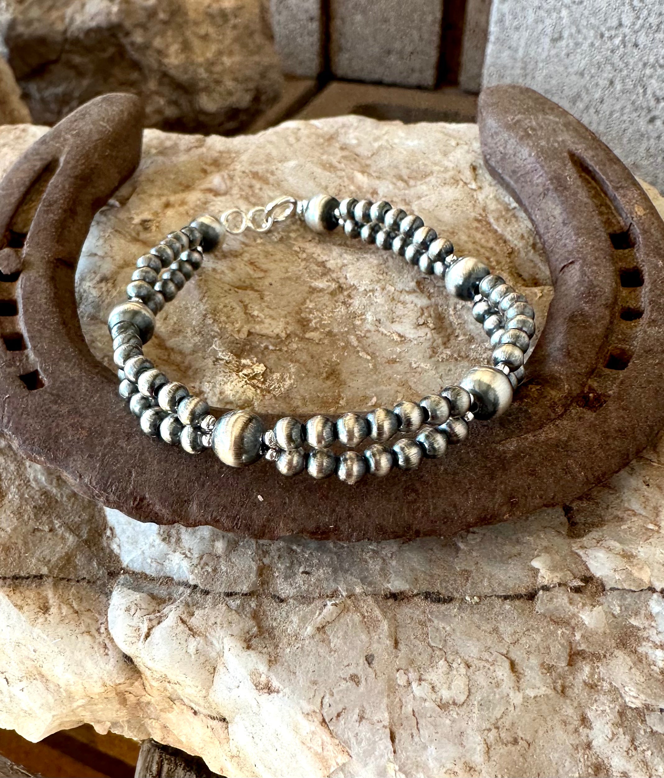 Double Cross Me Pearl Bracelet
