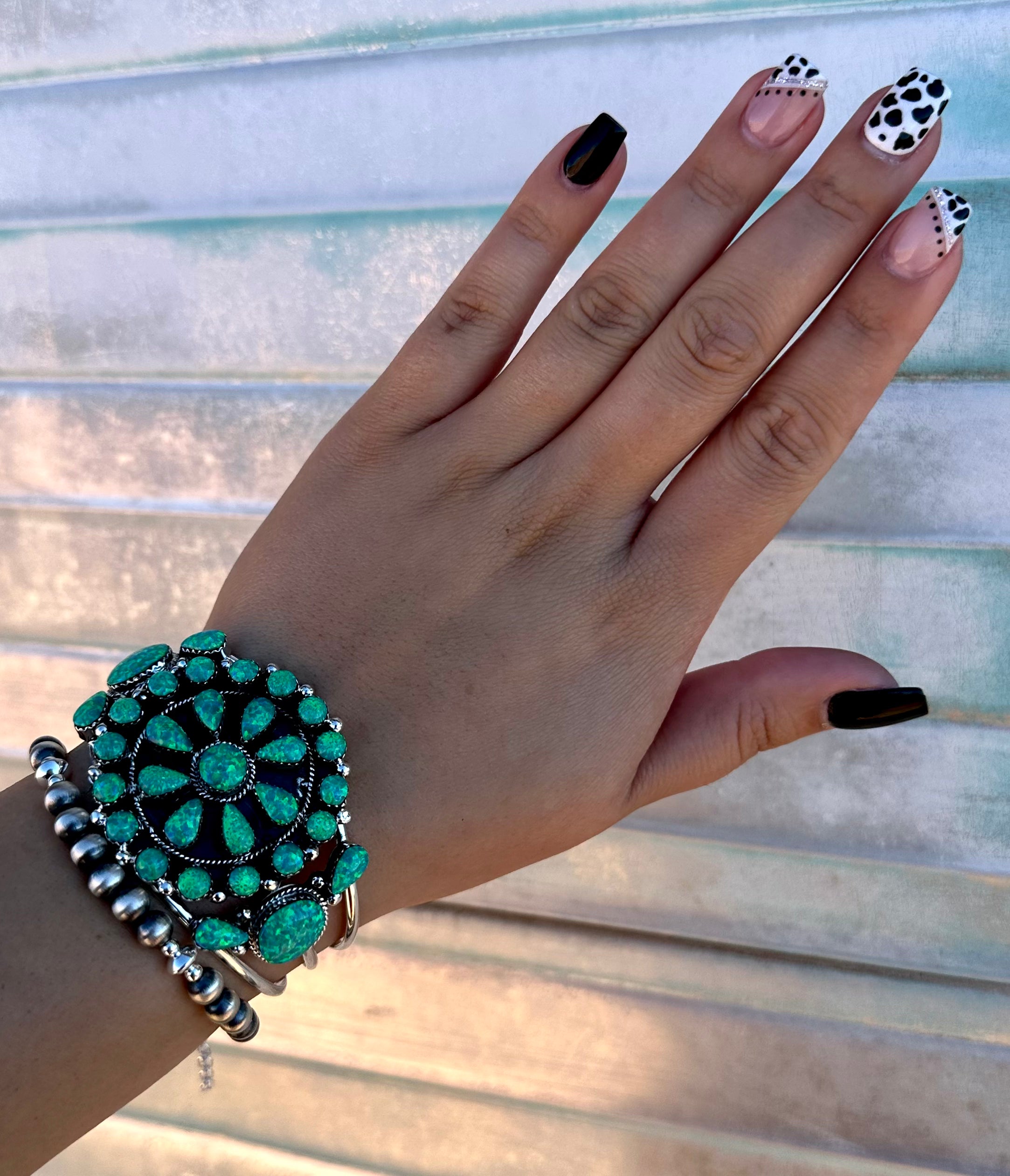 Neon Navajo Cluster Cuff