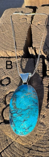 Giant Oval Turquoise Pendant