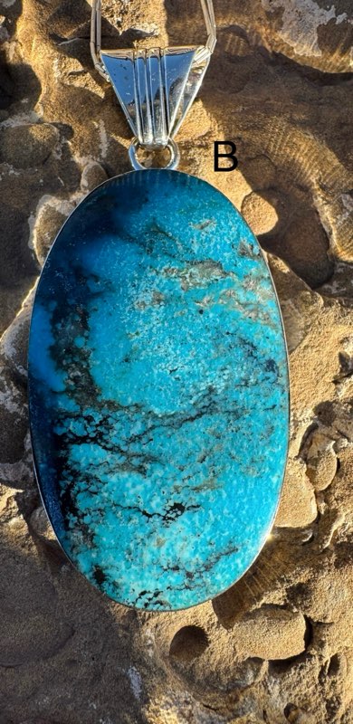 Giant Oval Turquoise Pendant