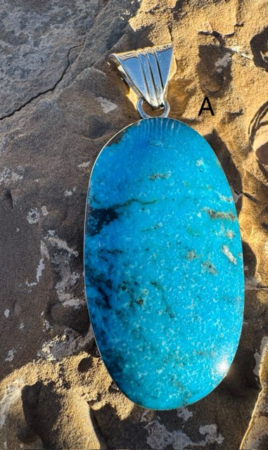 Giant Oval Turquoise Pendant