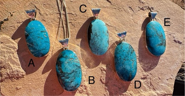 Giant Oval Turquoise Pendant